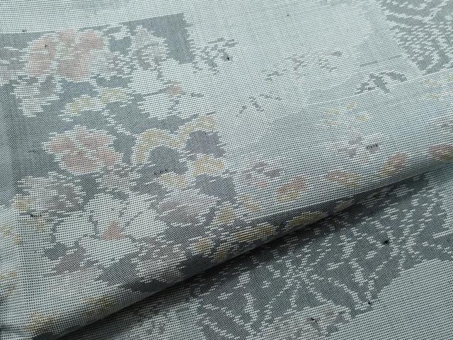平和屋着物●上質な紬 吉祥草花文 正絹 逸品 CAAT7030vf
