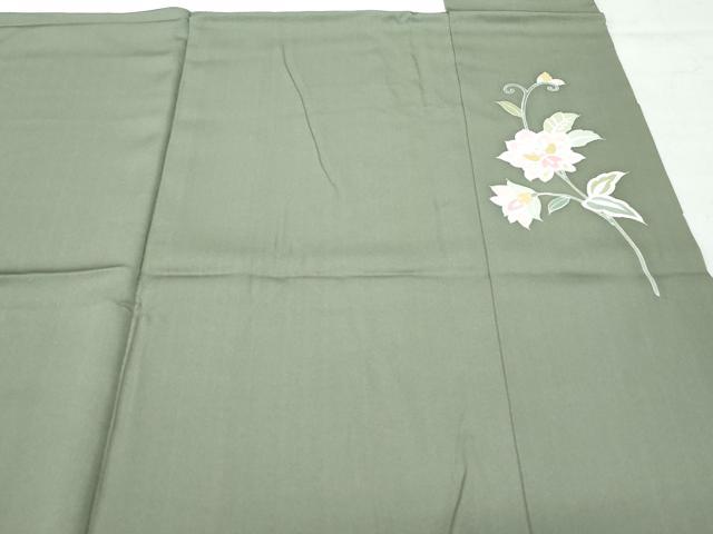 平和屋着物●創業460年・千總 訪問着 駒刺繍 草花文 金彩 高島屋扱い 正絹 逸品 CAAT7033vf