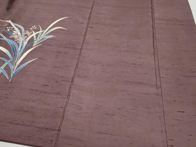平和屋着物●訪問着 友禅 白山紬 草花文 正絹 逸品 CAAT7075vf