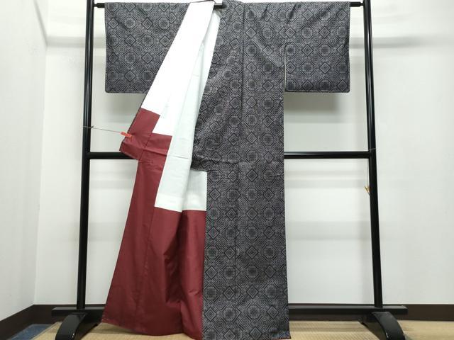 平和屋着物●本場大島紬 7マルキ 吉祥花文 正絹 逸品 CAAT7083vf