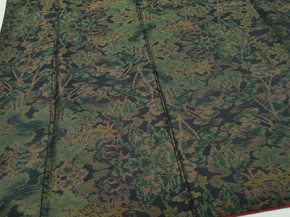 平和屋着物●本場大島紬　風景草木文　正絹　逸品　CAAT7086vf