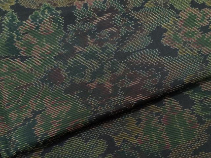 平和屋着物●本場大島紬　風景草木文　正絹　逸品　CAAT7086vf