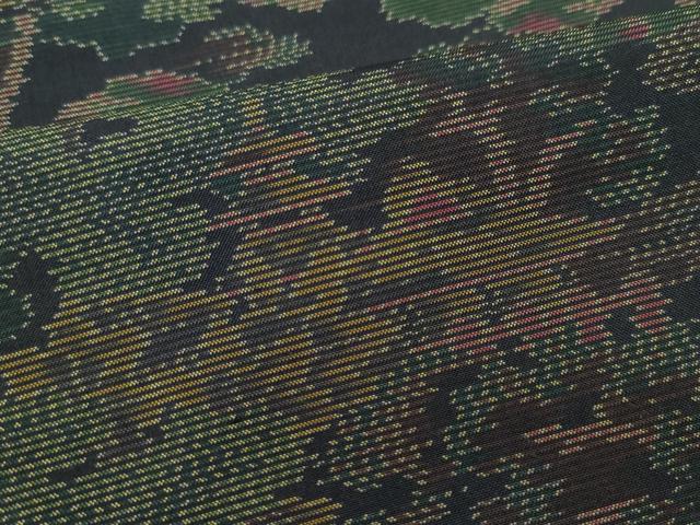 平和屋着物●本場大島紬　風景草木文　正絹　逸品　CAAT7086vf
