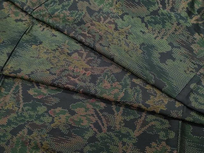 平和屋着物●本場大島紬　風景草木文　正絹　逸品　CAAT7086vf
