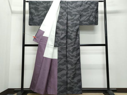 平和屋着物●本場大島紬 流水文 正絹 逸品 CAAT7087vf