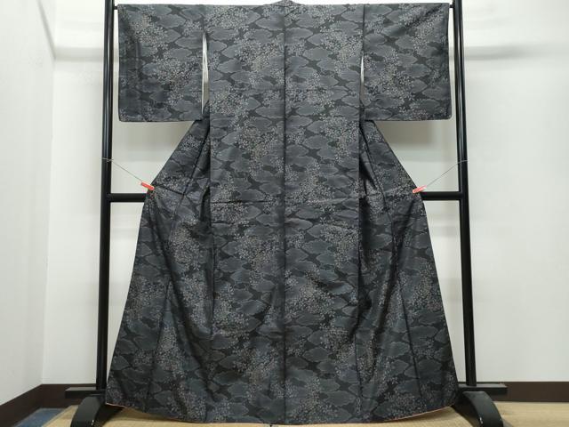 平和屋着物●本場大島紬 風景草花文 やまと誂製 正絹 逸品 CAAT7092vf