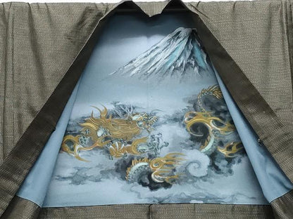平和屋着物●男性　本場大島紬　アンサンブル　吉祥文　正絹　逸品　CAAT7102vf