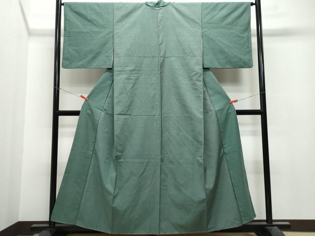 平和屋着物●上質な紬　色無地　仙斎茶色　正絹　逸品　未使用　CAAT7121vf