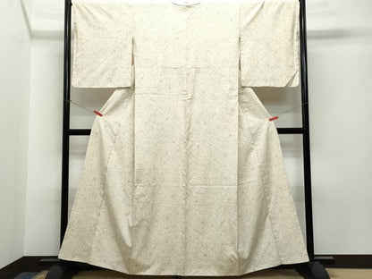 平和屋着物●上質な紬　菊尽くし　正絹　逸品　CAAT7122vf