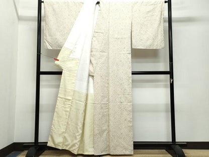 平和屋着物●上質な紬　菊尽くし　正絹　逸品　CAAT7122vf