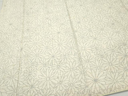 平和屋着物●上質な紬　菊尽くし　正絹　逸品　CAAT7122vf