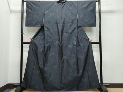 平和屋着物●本場大島紬 草花文 正絹 逸品 CAAT7134vf
