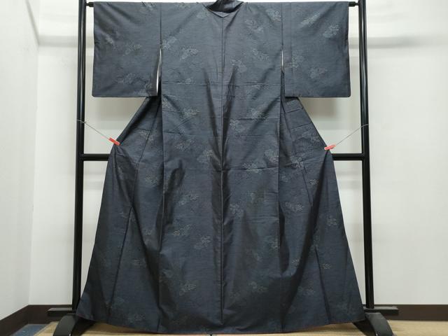 平和屋着物●本場大島紬 草花文 正絹 逸品 CAAT7134vf