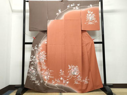 平和屋着物●訪問着　友禅　花籠文　暈し染め　正絹　逸品　CAAT7151vf
