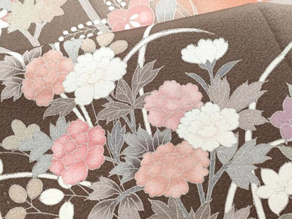 平和屋着物●訪問着　友禅　花籠文　暈し染め　正絹　逸品　CAAT7151vf
