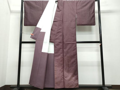 平和屋着物●訪問着 紬地 舞葉文 正絹 逸品 CAAT7153vf