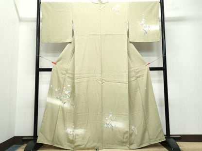 平和屋着物●訪問着 友禅 作家物 草花文 暈し染め 正絹 逸品 CAAT7155vf