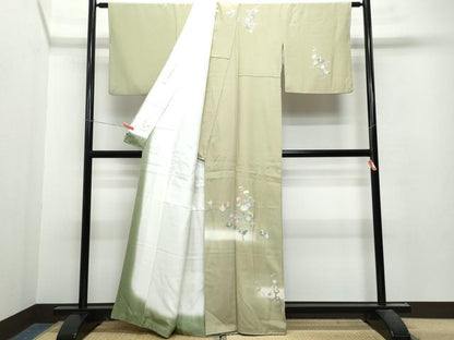 平和屋着物●訪問着 友禅 作家物 草花文 暈し染め 正絹 逸品 CAAT7155vf