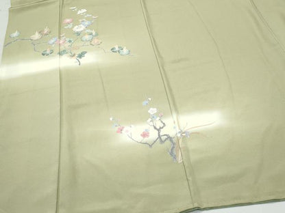 平和屋着物●訪問着 友禅 作家物 草花文 暈し染め 正絹 逸品 CAAT7155vf