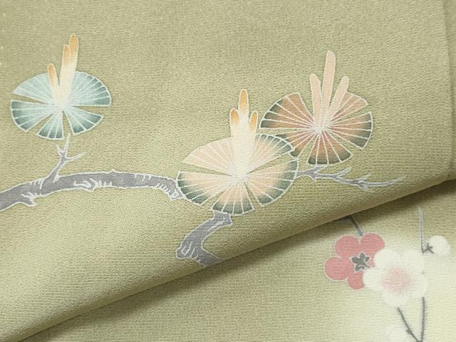 平和屋着物●訪問着 友禅 作家物 草花文 暈し染め 正絹 逸品 CAAT7155vf