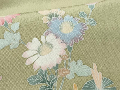 平和屋着物●訪問着 友禅 作家物 草花文 暈し染め 正絹 逸品 CAAT7155vf