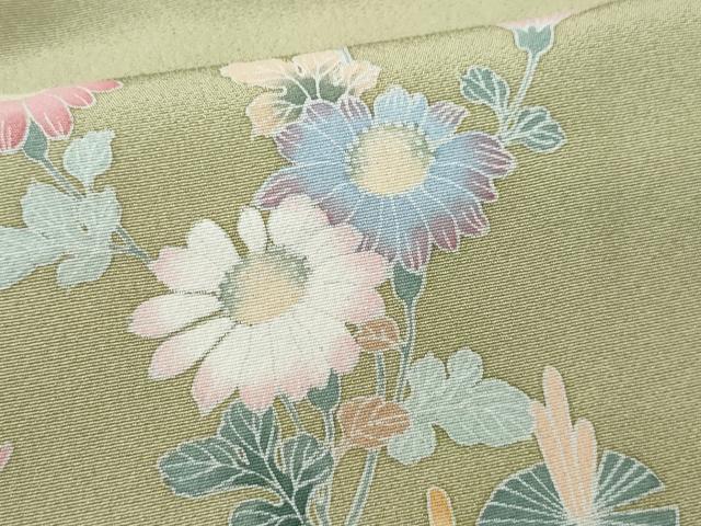 平和屋着物●訪問着 友禅 作家物 草花文 暈し染め 正絹 逸品 CAAT7155vf