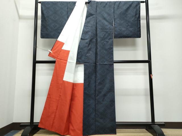 平和屋着物●本場大島紬 吉祥菱文 正絹 逸品 未使用 CAAT7161vf