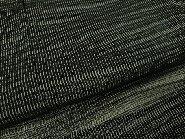 平和屋着物▽道行コート スリーシーズン 春夏秋 塵除け 紗 よろけ縞 黒地 正絹 逸品 CAAT7207vp