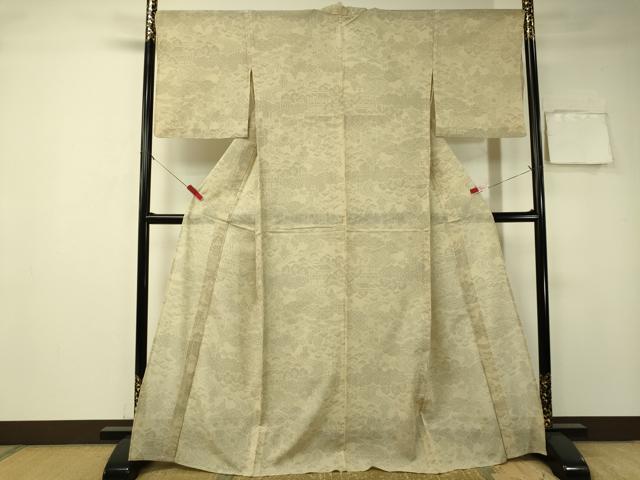 平和屋着物＊夏物 結城紬 夏結城 100亀甲 人物風景文 正絹 逸品 CAAT7308vp
