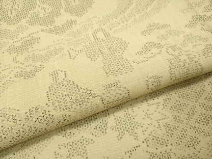 平和屋着物＊夏物 結城紬 夏結城 100亀甲 人物風景文 正絹 逸品 CAAT7308vp