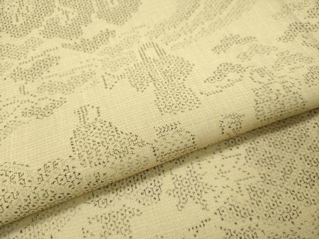 平和屋着物＊夏物 結城紬 夏結城 100亀甲 人物風景文 正絹 逸品 CAAT7308vp