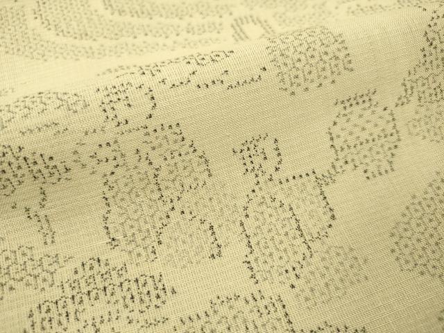 平和屋着物＊夏物 結城紬 夏結城 100亀甲 人物風景文 正絹 逸品 CAAT7308vp