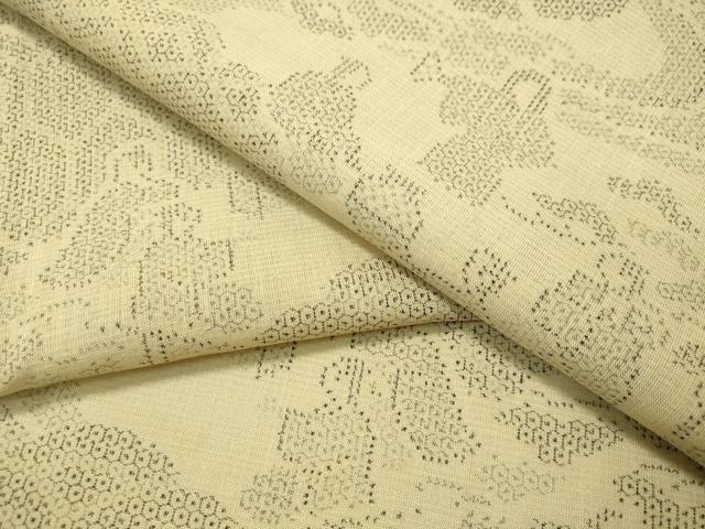 平和屋着物＊夏物 結城紬 夏結城 100亀甲 人物風景文 正絹 逸品 CAAT7308vp