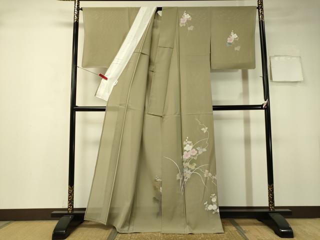 平和屋着物＊夏物 訪問着 絽 友禅 蔦の葉花文 暈し染め 正絹 逸品 CAAT7326vp