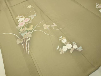 平和屋着物＊夏物 訪問着 絽 友禅 蔦の葉花文 暈し染め 正絹 逸品 CAAT7326vp