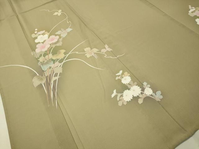 平和屋着物＊夏物 訪問着 絽 友禅 蔦の葉花文 暈し染め 正絹 逸品 CAAT7326vp