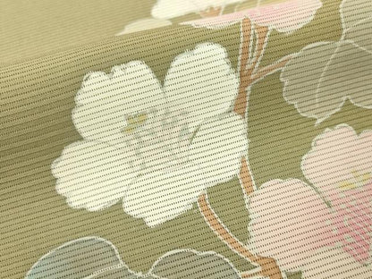 平和屋着物＊夏物 訪問着 絽 友禅 蔦の葉花文 暈し染め 正絹 逸品 CAAT7326vp