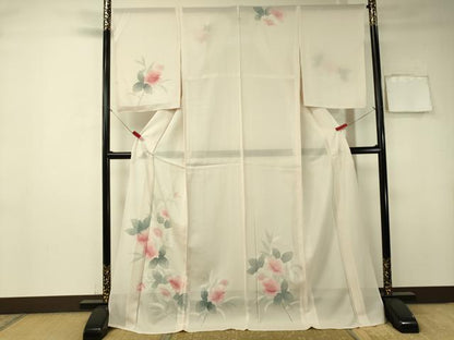平和屋着物＊夏物 訪問着 絽 友禅 草花文 正絹 逸品 未使用 CAAT7352vp
