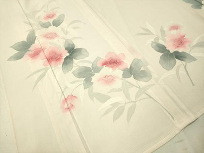 平和屋着物＊夏物 訪問着 絽 友禅 草花文 正絹 逸品 未使用 CAAT7352vp