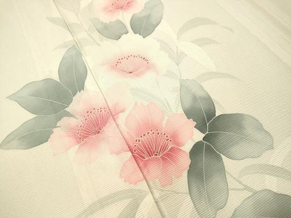 平和屋着物＊夏物 訪問着 絽 友禅 草花文 正絹 逸品 未使用 CAAT7352vp
