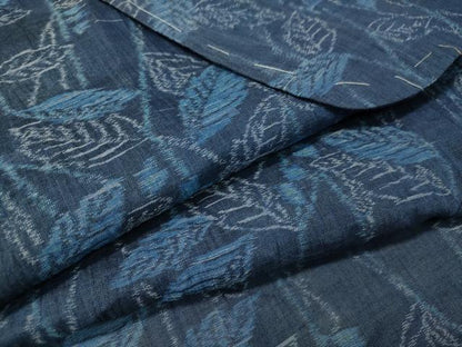 平和屋着物＊夏物 小千谷ちぢみ 枝葉文 麻 逸品 未使用 CAAT7384vp