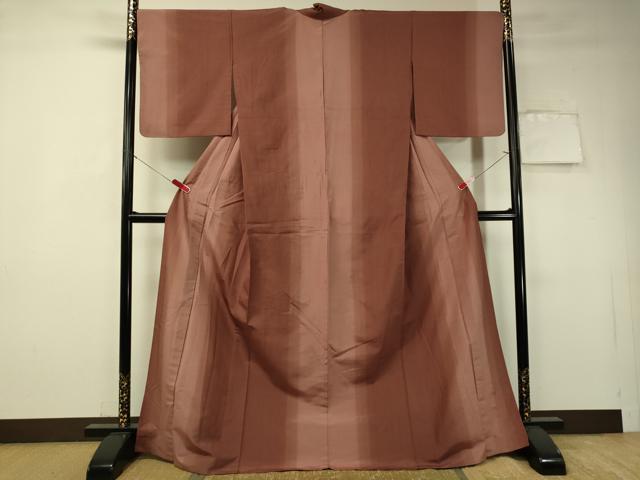 平和屋着物▽上質な紬　単衣　間道　正絹　逸品　CAAT7476vp