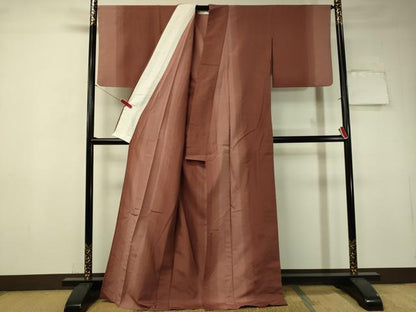 平和屋着物▽上質な紬　単衣　間道　正絹　逸品　CAAT7476vp
