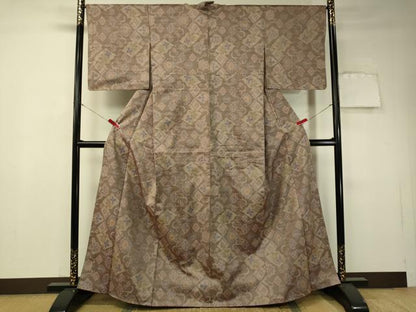 平和屋着物●本場大島紬　7マルキ　花菱文　正絹　逸品　未使用　CAAT7548vp