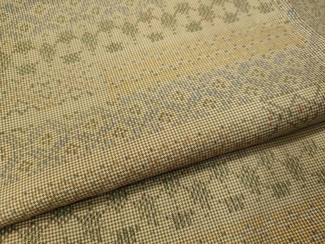 平和屋着物●本場大島紬 7マルキ 横段吉祥文 正絹 逸品 CAAT7568vp