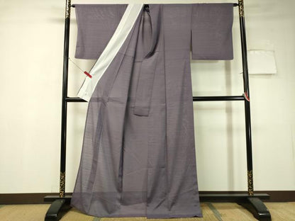 平和屋着物＊夏物 洗える最高級着物 ＜英＞はなぶさ謹製 色無地 変わり絽 紫苑色 CAAT7594vp