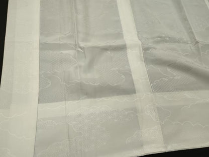 平和屋着物■長襦袢 無双仕立て 雲取り吉祥地紋 正絹 逸品 CAAT7838oy