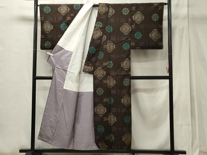 平和屋着物●本場村山大島紬 正倉院花文 正絹 逸品 未使用 CAAT7908oy