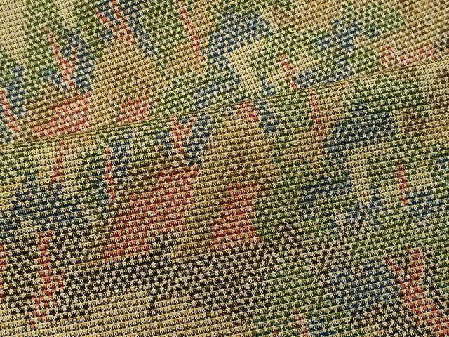平和屋着物■上質な紬 草木文 正絹 逸品 CAAT7922oy
