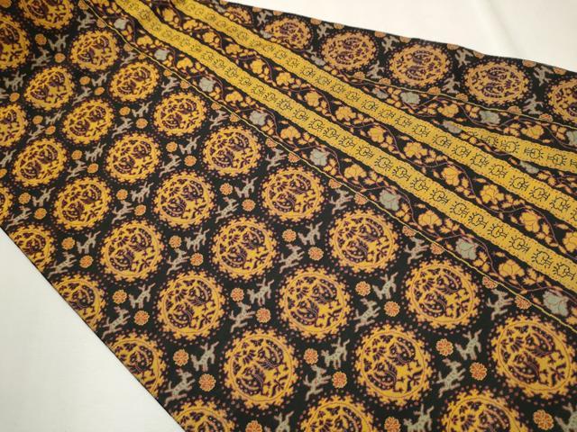 平和屋着物●全通柄　九寸名古屋帯　向かい鳥鳳凰文　正絹　逸品　CAAT8011hy